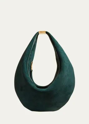 Khaite Olivia Small Suede Shoulder Bag
